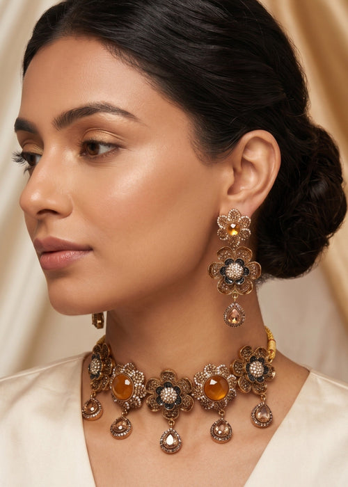 Minsa Royal Choker Set by Zarosh Jewel