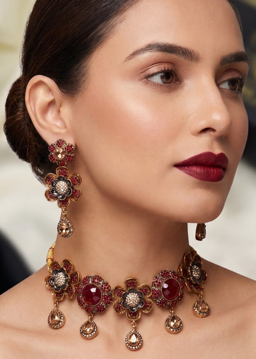 Shop the Minsa Royal Choker Set from Zarosh Jewel