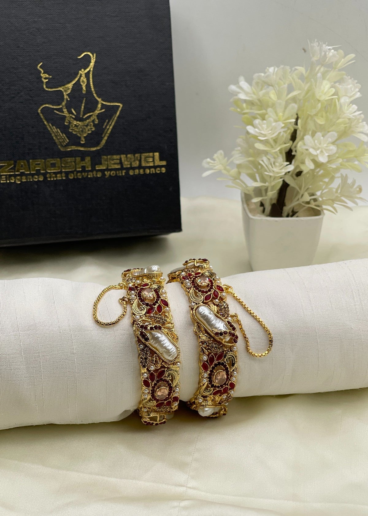 Shop the Mirha Bangle Set from Zarosh Jewel