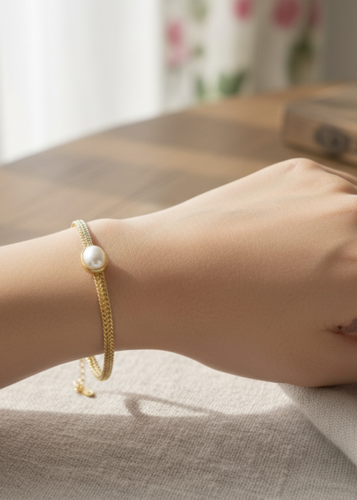 Shop the Moti Mesh Bracelet from Zarosh Jewel