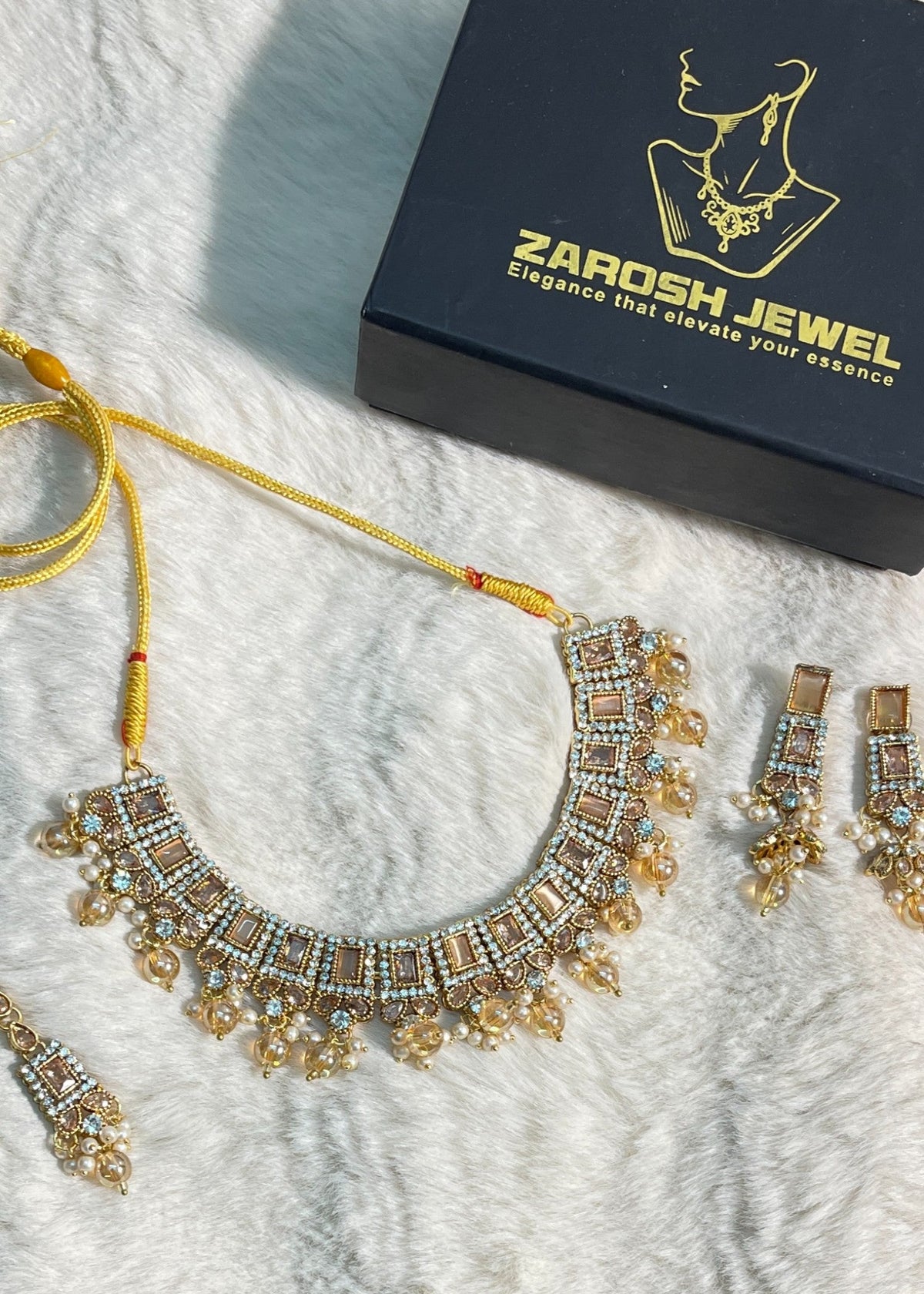 Shop the Mughal Emerald Set from Zarosh Jewel