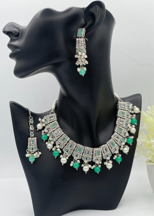 Shop the Mughal Emerald Set from Zarosh Jewel