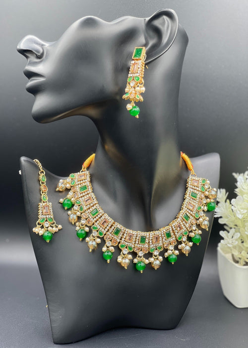 Shop the Mughal Emerald Set from Zarosh Jewel