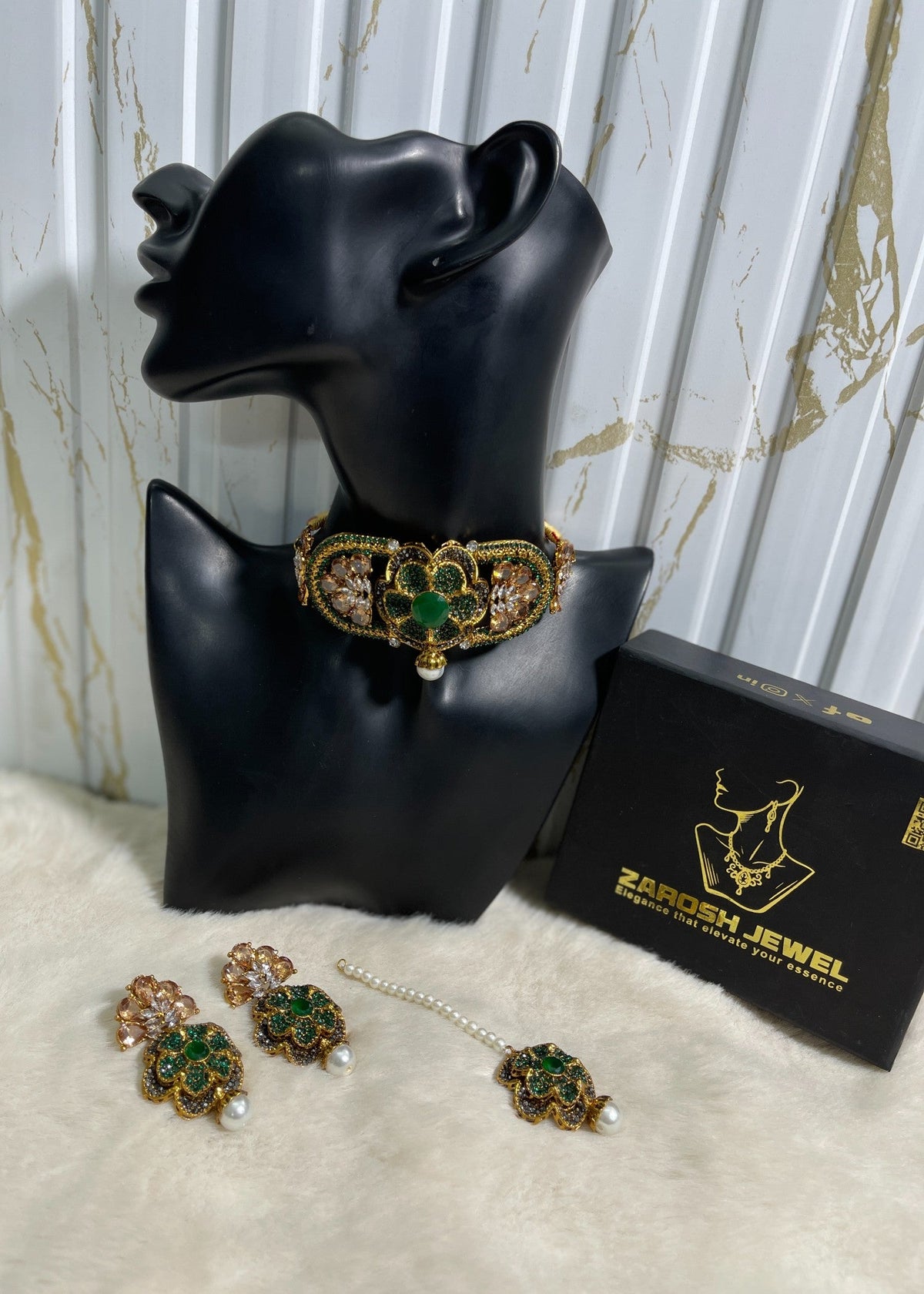 Shop the Muskan Choker Set from Zarosh Jewel