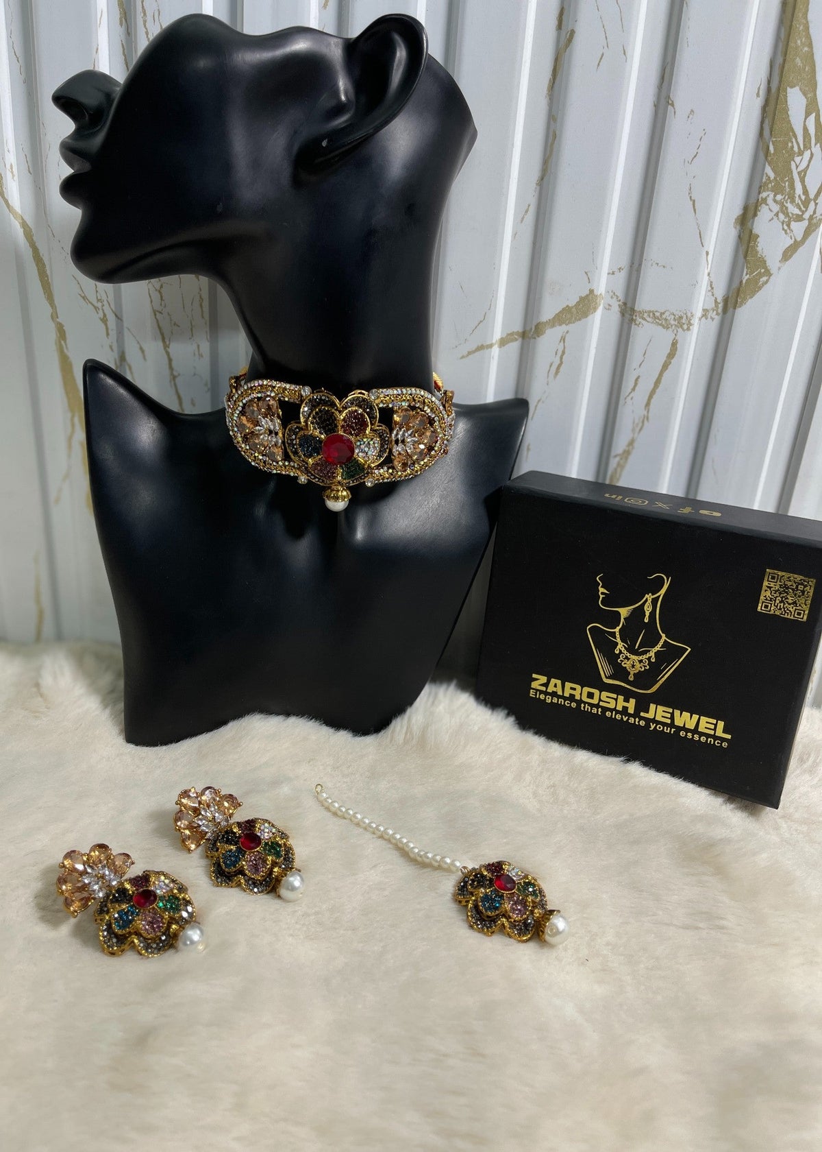 Shop the Muskan Choker Set from Zarosh Jewel