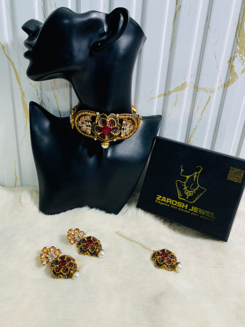 Shop the Muskan Choker Set from Zarosh Jewel