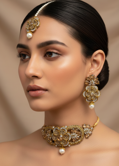 Shop the Muskan Choker Set from Zarosh Jewel