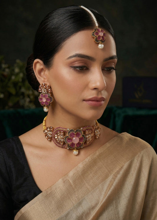 Muskan Choker Set by Zarosh Jewel