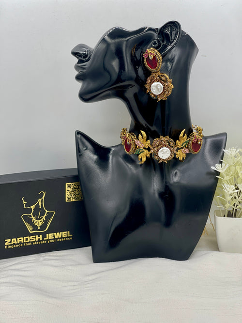 Shop the Nahila Traditional Choker Set from Zarosh Jewel