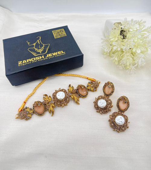 Shop the Nahila Traditional Choker Set from Zarosh Jewel