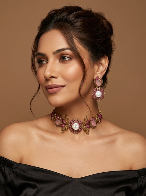 Shop the Nahila Traditional Choker Set from Zarosh Jewel