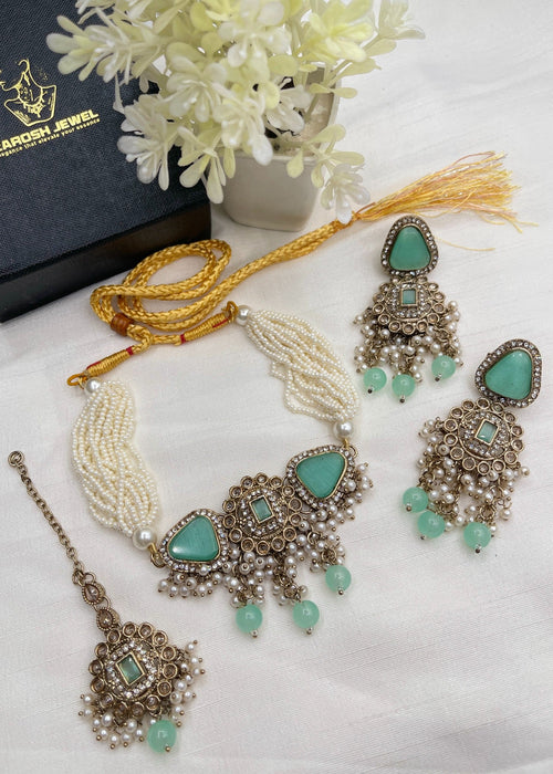 Shop the Naila Choker Set from Zarosh Jewel