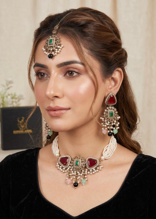 Naila Choker Set by Zarosh Jewel