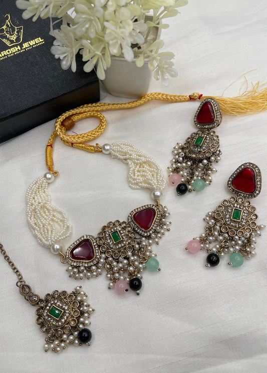 Shop the Naila Choker Set from Zarosh Jewel