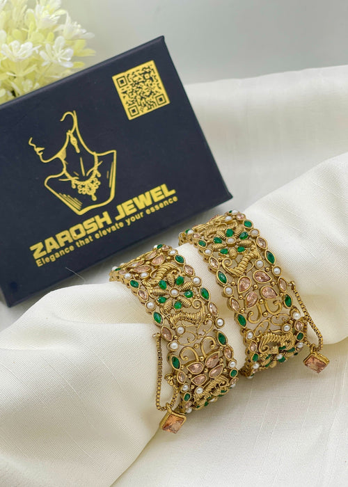 Shop the Naina Openable Bangle Set from Zarosh Jewel
