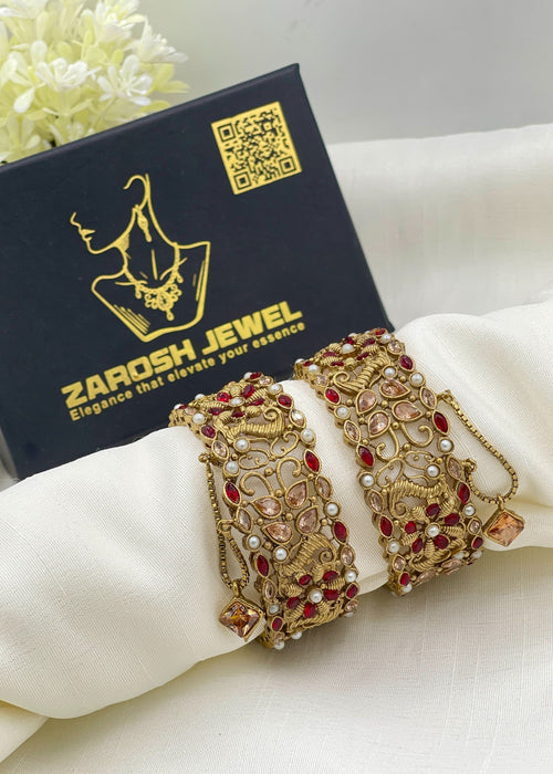 Shop the Naina Openable Bangle Set from Zarosh Jewel