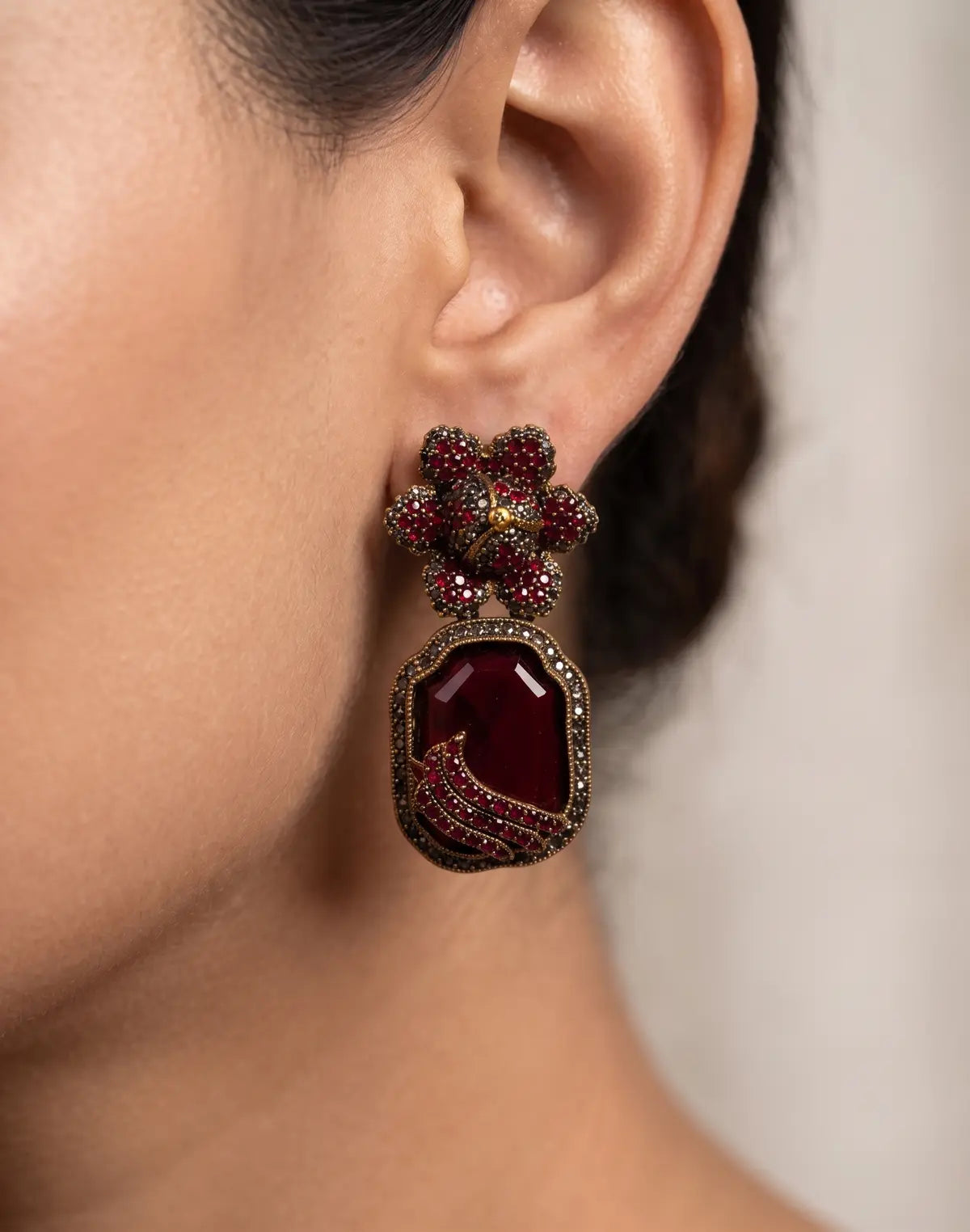 Natasha Royal Bloom Drop Earring
