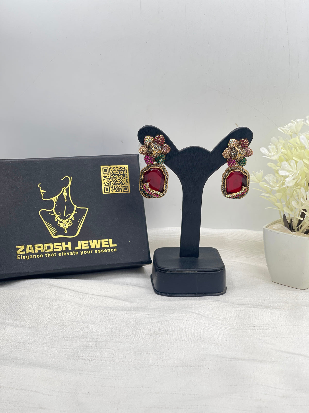 Shop the Natasha Royal Bloom Drop Earring from Zarosh Jewel