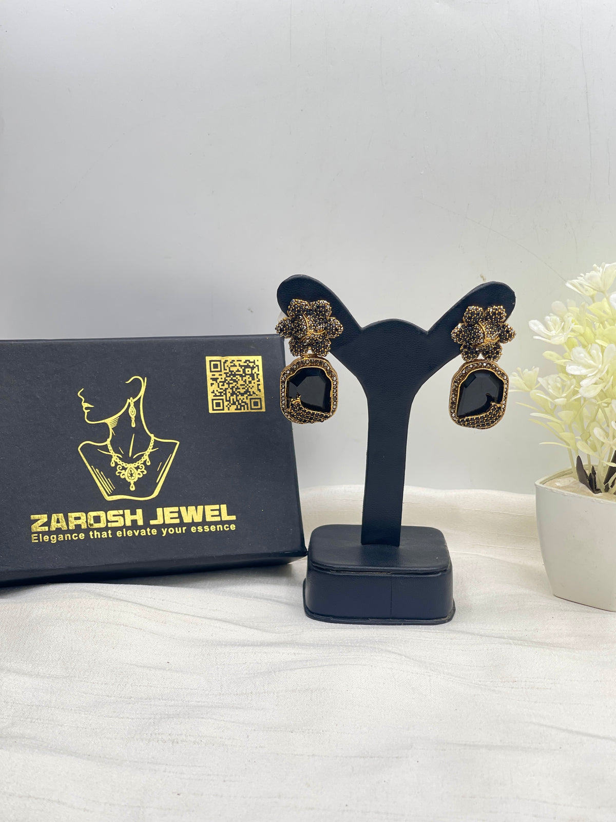 Shop the Natasha Royal Bloom Drop Earring from Zarosh Jewel