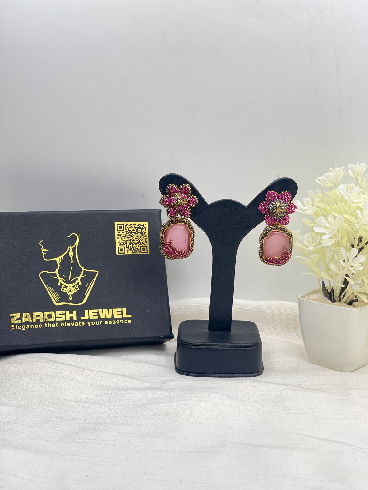 Shop the Natasha Royal Bloom Drop Earring from Zarosh Jewel