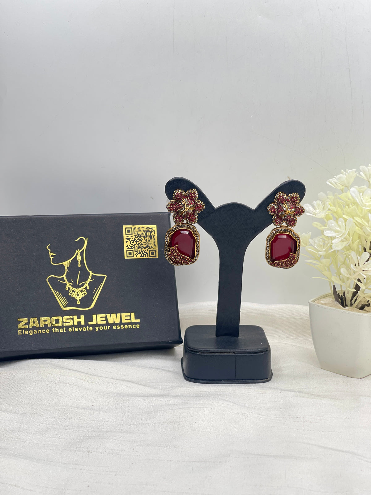 Shop the Natasha Royal Bloom Drop Earring from Zarosh Jewel