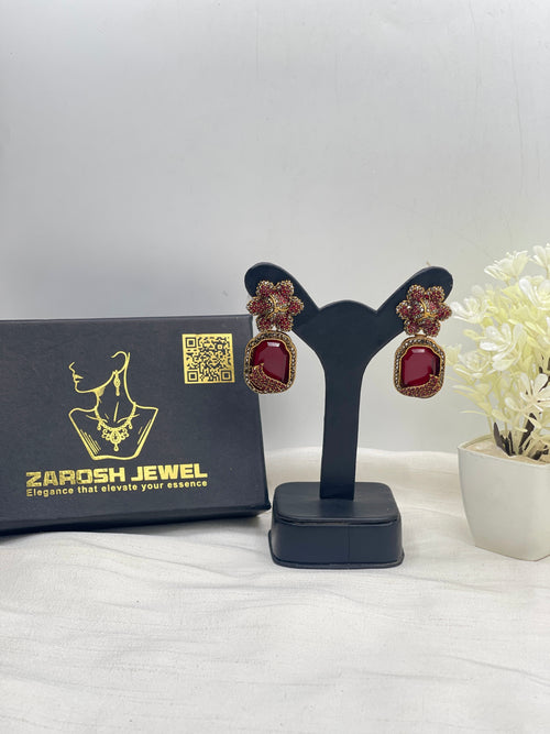 Shop the Natasha Royal Bloom Drop Earring from Zarosh Jewel