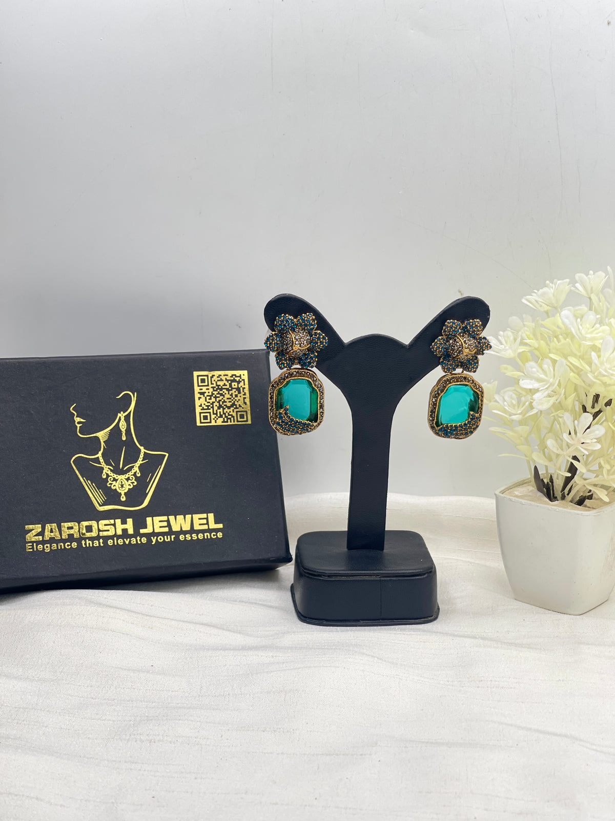 Shop the Natasha Royal Bloom Drop Earring from Zarosh Jewel