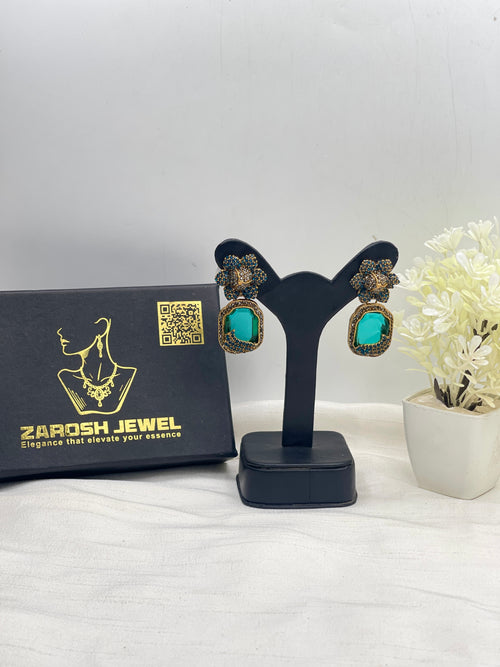 Shop the Natasha Royal Bloom Drop Earring from Zarosh Jewel