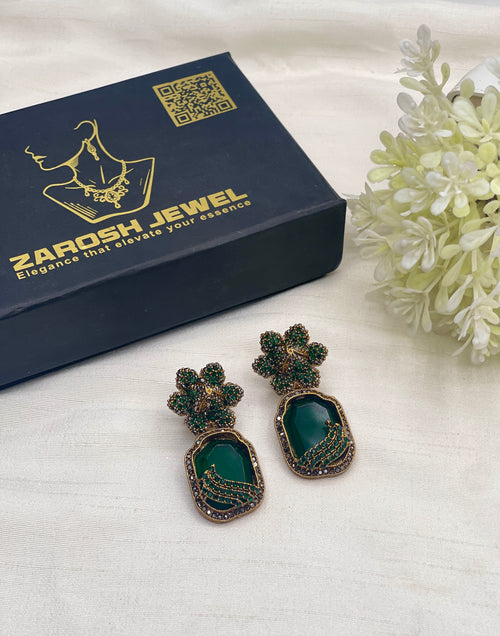 Shop the Natasha Royal Bloom Drop Earring from Zarosh Jewel
