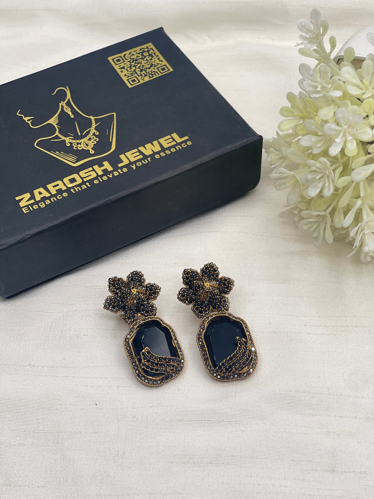 Shop the Natasha Royal Bloom Drop Earring from Zarosh Jewel