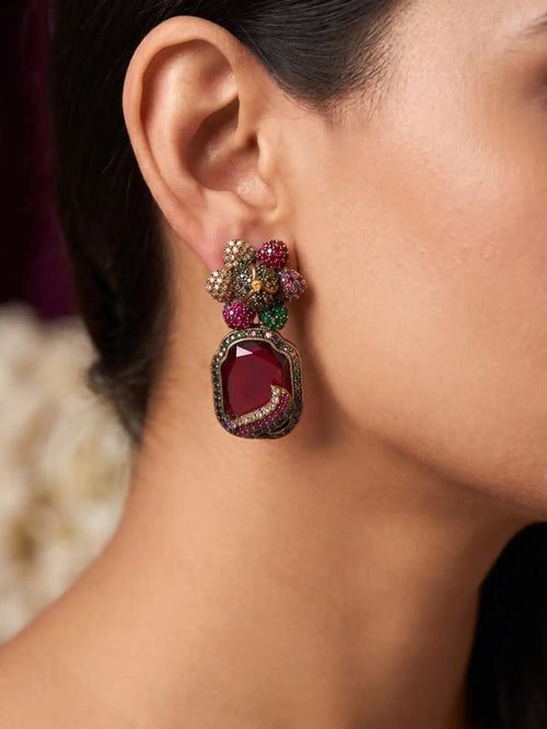 Natasha Royal Bloom Drop Earring