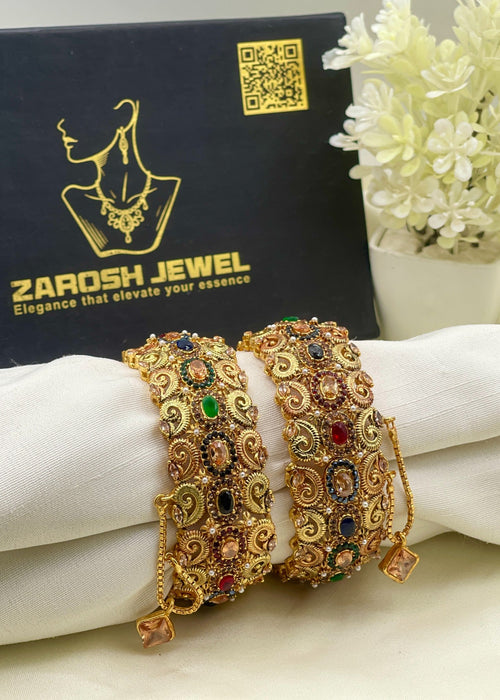 Shop the Nawal Zircon Karas from Zarosh Jewel