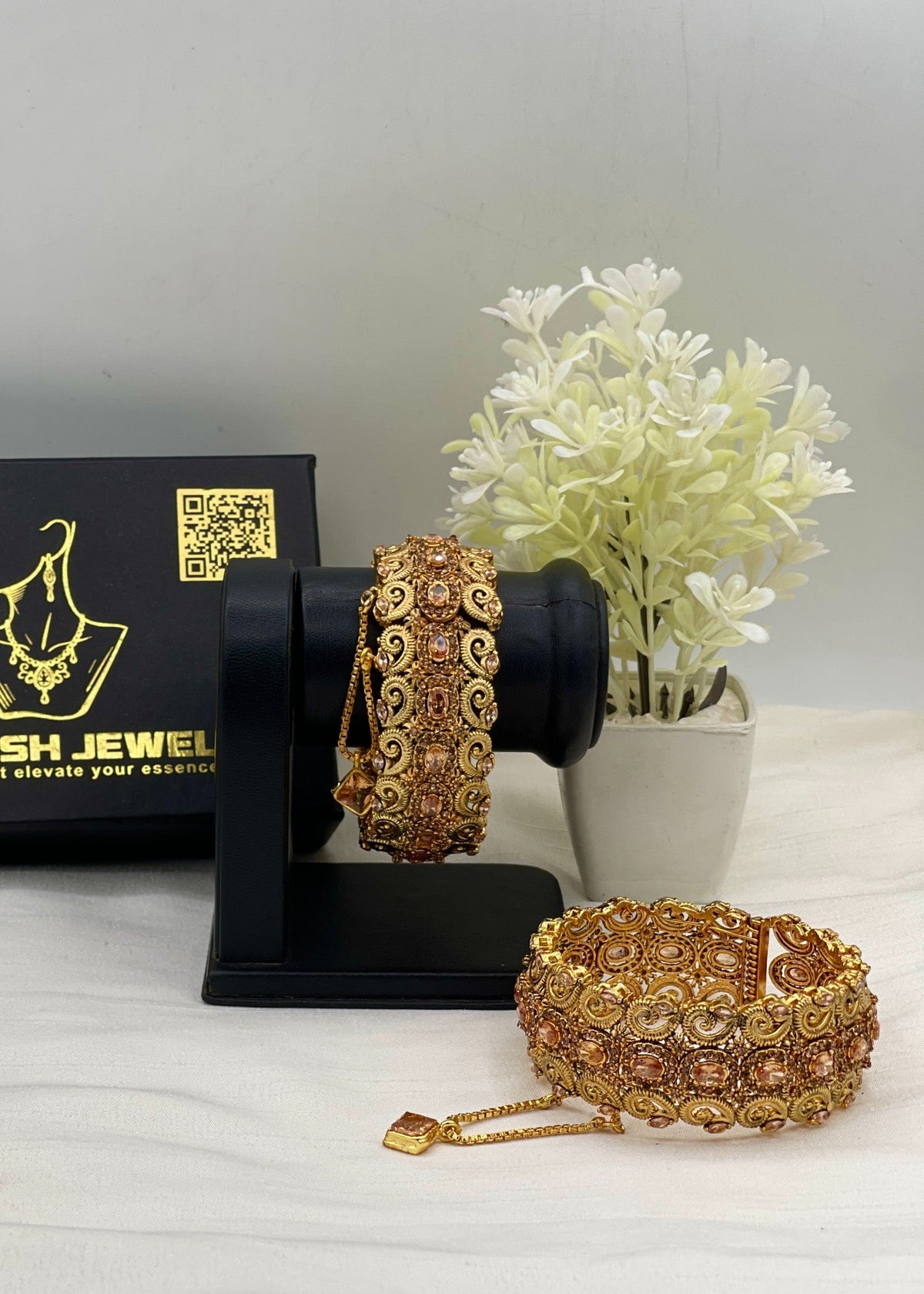 Shop the Nawal Zircon Karas from Zarosh Jewel