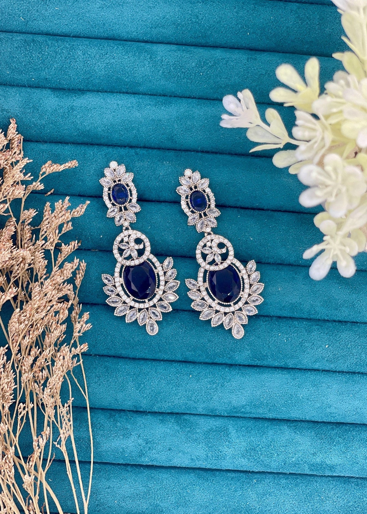 Shop the Nawira Leaf Stone Earrings from Zarosh Jewel