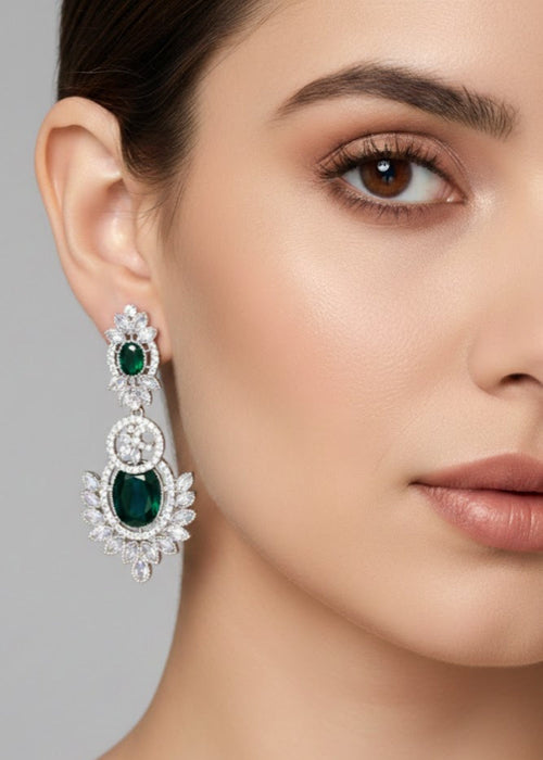Shop the Nawira Leaf Stone Earrings from Zarosh Jewel
