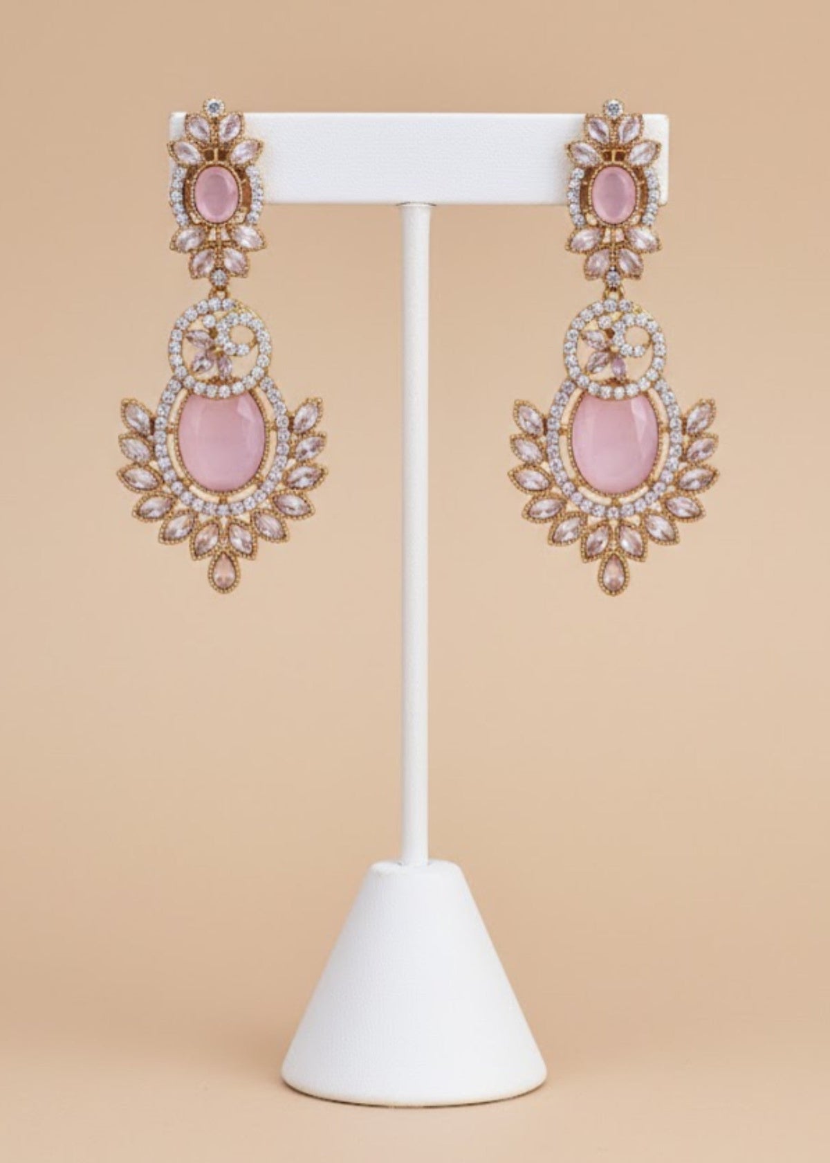 Shop the Nawira Luxe Leaf Drop Earrings from Zarosh Jewel