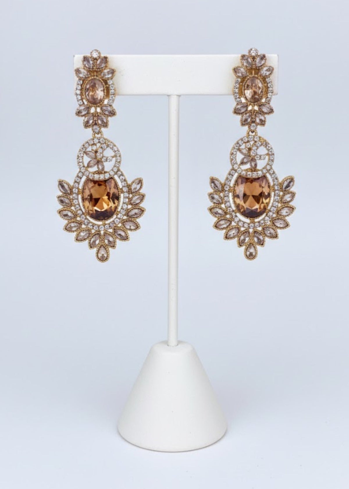 Shop the Nawira Luxe Leaf Drop Earrings from Zarosh Jewel