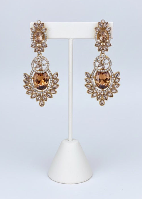 Shop the Nawira Luxe Leaf Drop Earrings from Zarosh Jewel