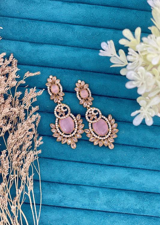 Shop the Nawira Luxe Leaf Drop Earrings from Zarosh Jewel