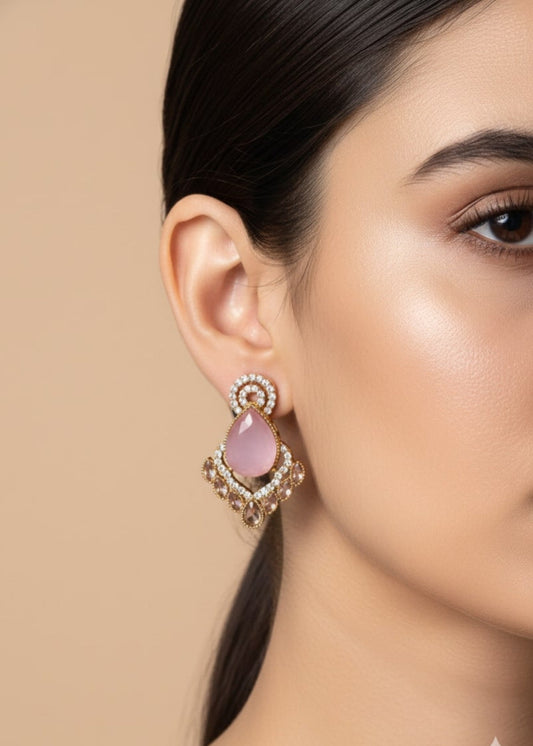Nayab Crystal Studs by Zarosh Jewel