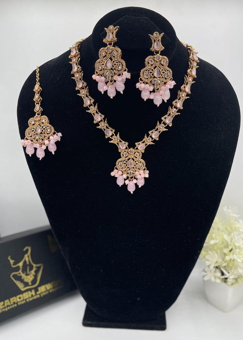 Shop the Nayab Luxe Necklace set from Zarosh Jewel