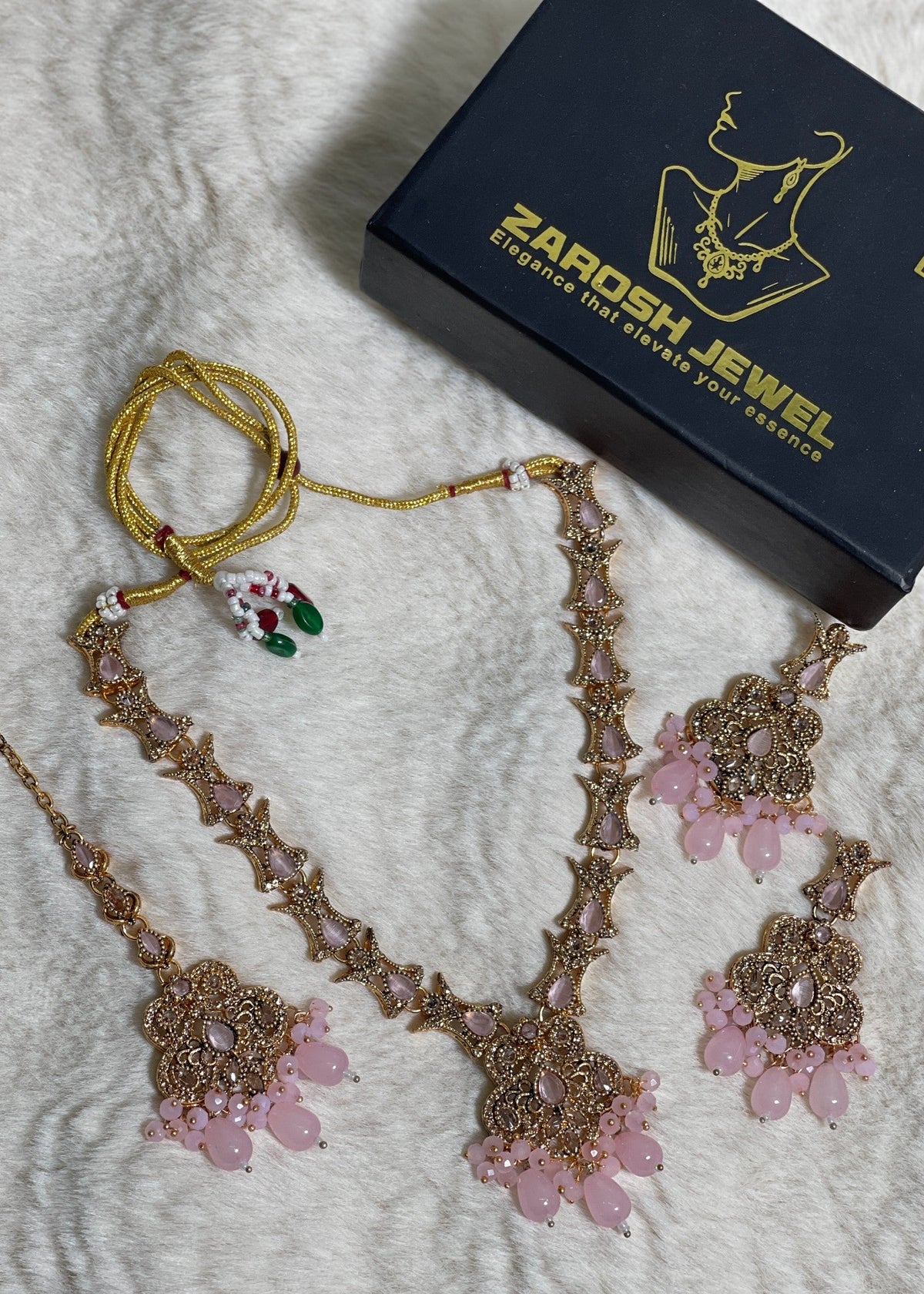 Shop the Nayab Luxe Necklace set from Zarosh Jewel