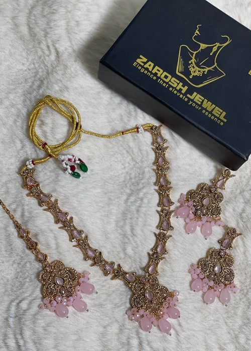 Shop the Nayab Luxe Necklace set from Zarosh Jewel