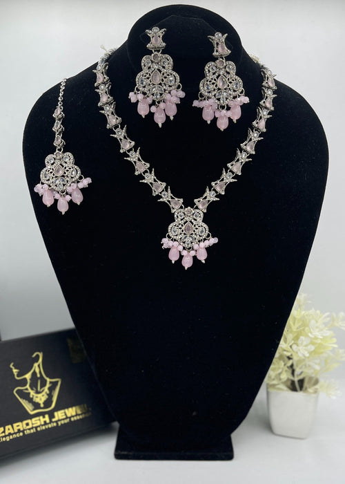 Shop the Nayab Luxe Necklace set from Zarosh Jewel