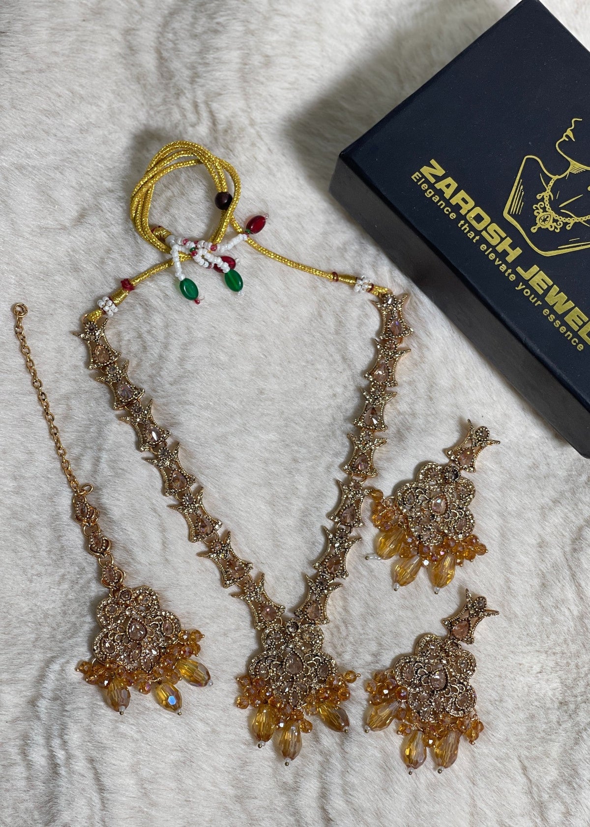 Shop the Nayab Luxe Necklace set from Zarosh Jewel