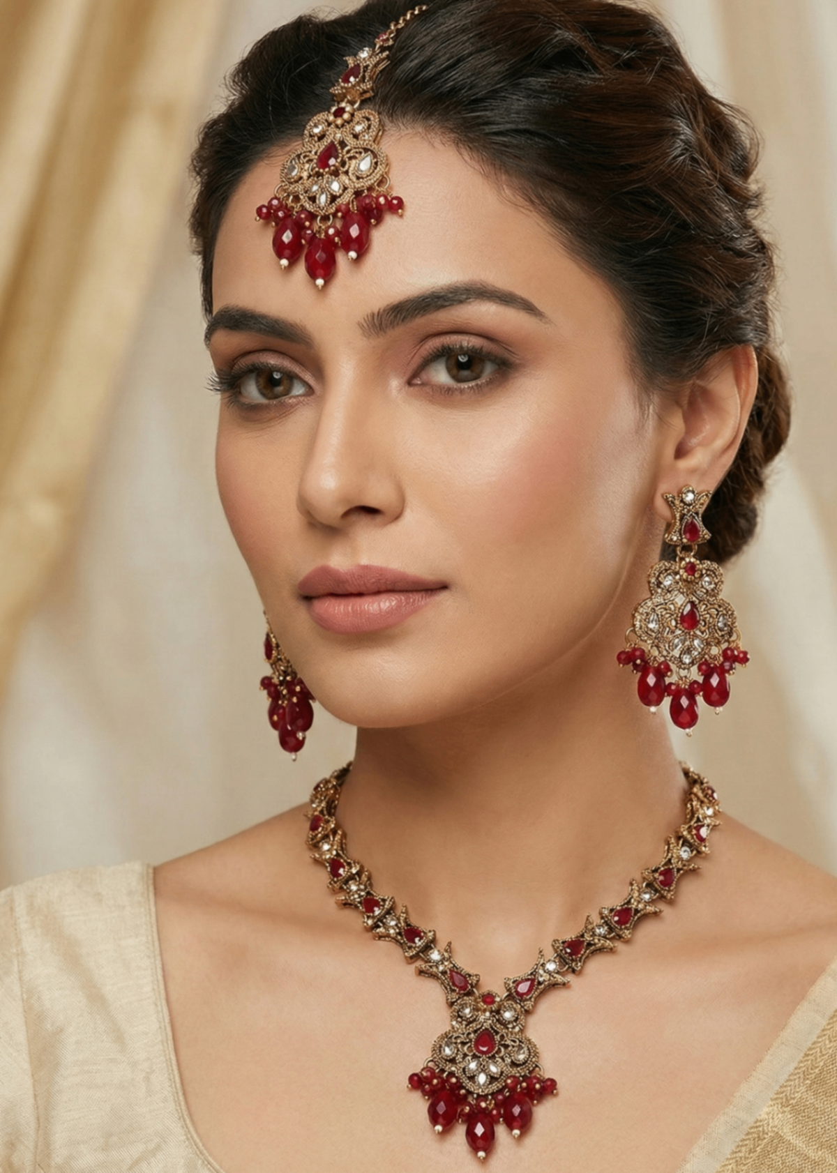 Nayab Luxe Necklace set by Zarosh Jewel