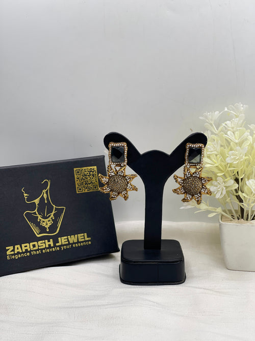 Shop the Nimra Stellar Droplet Earring from Zarosh Jewel