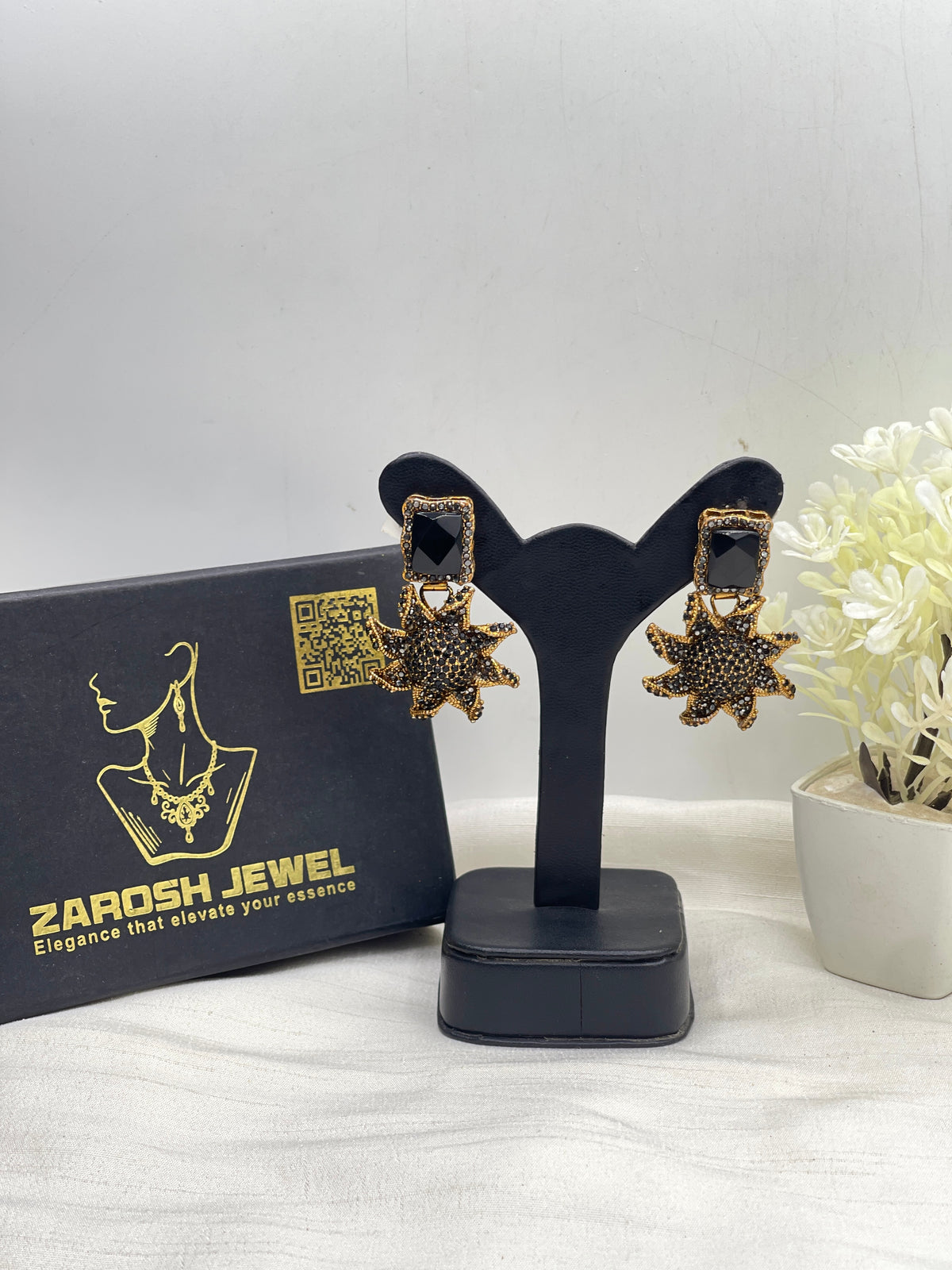 Shop the Nimra Stellar Droplet Earring from Zarosh Jewel