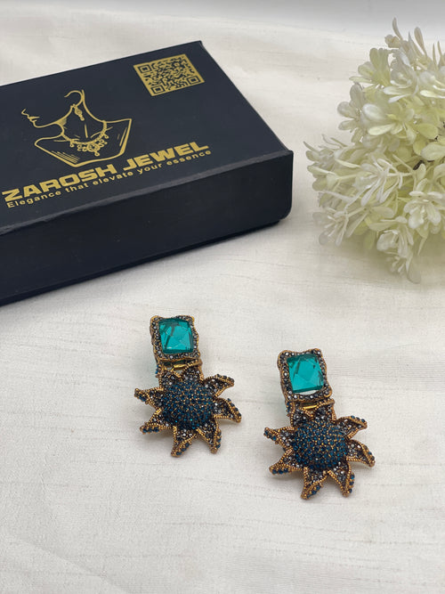 Shop the Nimra Stellar Droplet Earring from Zarosh Jewel