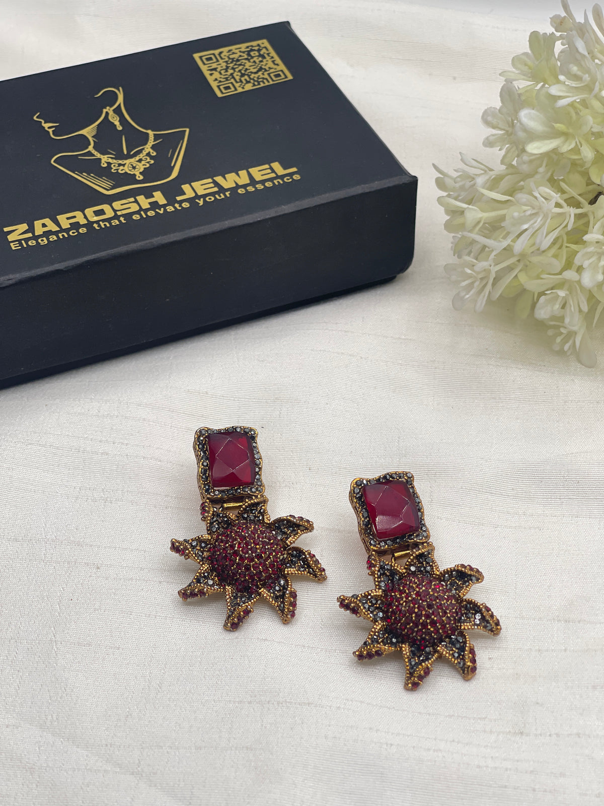 Shop the Nimra Stellar Droplet Earring from Zarosh Jewel